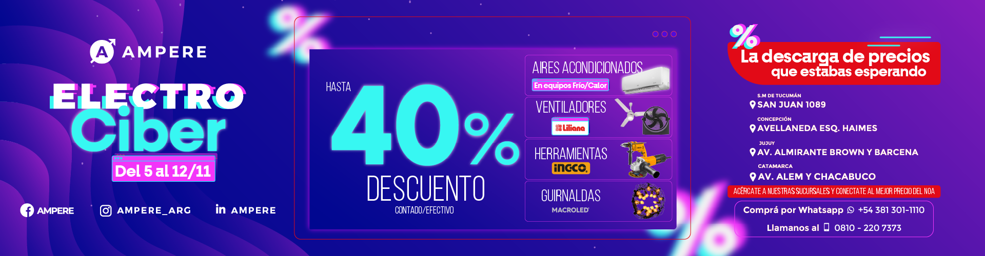 Banner web ampere_electro ciber_ banner web 1920px por 500px